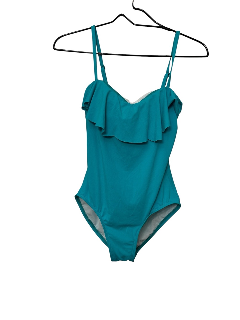 Laundry by Shelli Segal Women's Teal Ruffle One-Piece Swimsuit Size XS
